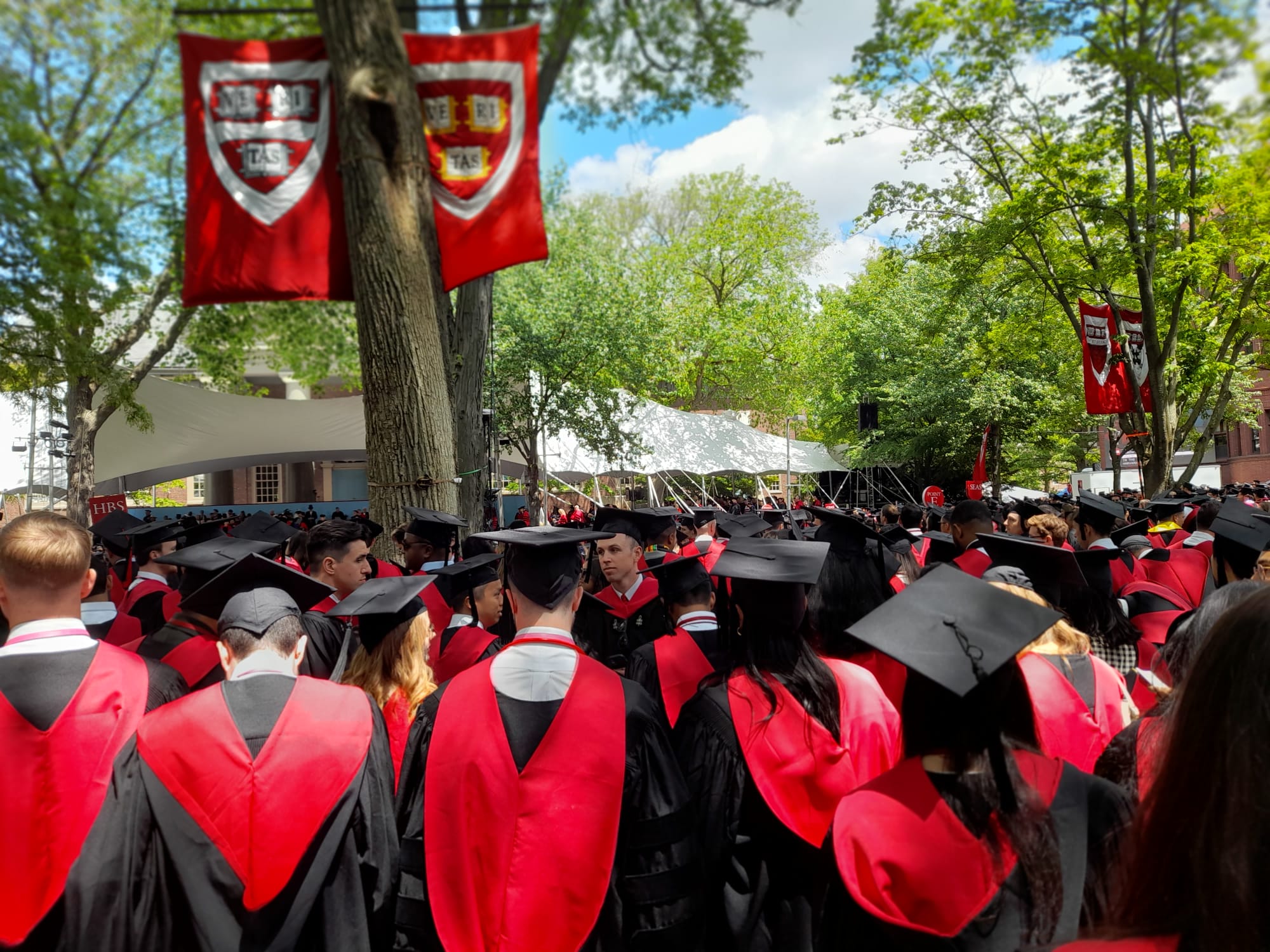 Deep Biswas in academic dress at Harvard Business School commencement