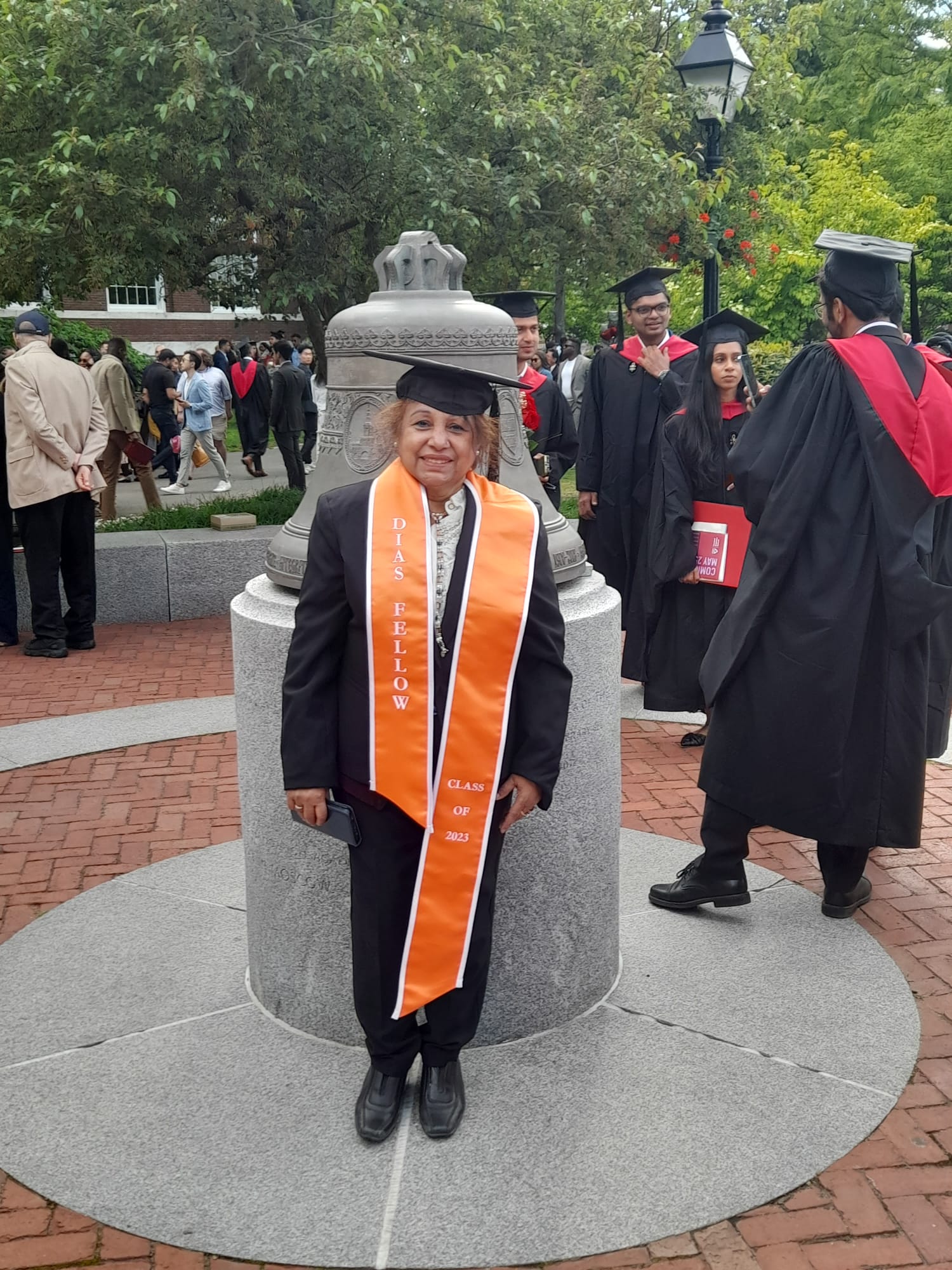 Deep Biswas with family at Harvard Business School commencement